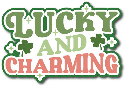 Lucky and Charming - Scrapbook Page Title Sticker