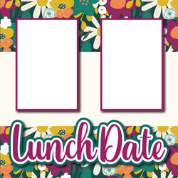 Lunch Date - Printed Premade Scrapbook Page 12x12 Layout