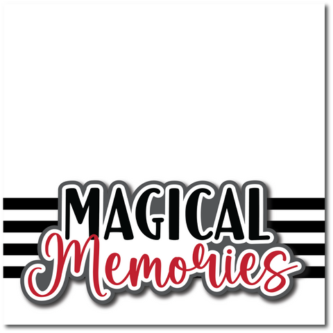 Magical Memories - Printed Premade Scrapbook Page 12x12 Layout