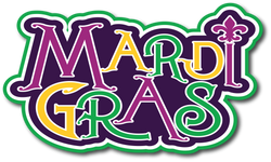 Mardi Gras - Scrapbook Page Title Sticker