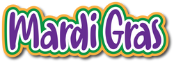 Mardi Gras- Scrapbook Page Title Sticker
