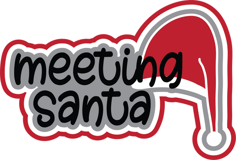 Meeting Santa - Scrapbook Page Title Sticker