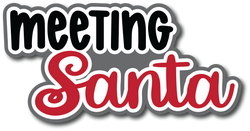 Meeting Santa - Scrapbook Page Title Sticker