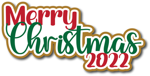 Merry Christmas 2022 - Scrapbook Page Title Sticker