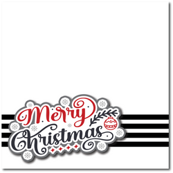 Merry Christmas - Printed Premade Scrapbook Page 12x12 Layout