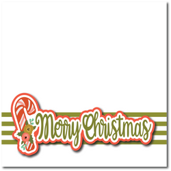 Merry Christmas - Printed Premade Scrapbook Page 12x12 Layout