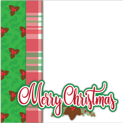 Merry Christmas - Printed Premade Scrapbook Page 12x12 Layout