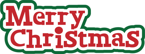 Merry Christmas - Scrapbook Page Title Sticker