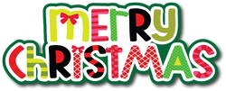 Merry Christmas - Scrapbook Page Title Sticker