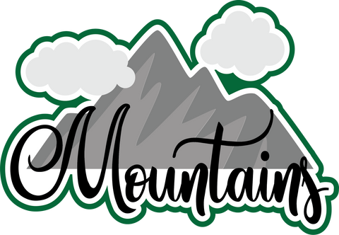 Mountains - Scrapbook Page Title Sticker