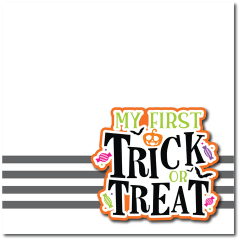 My First Trick or Treat - Printed Premade Scrapbook Page 12x12 Layout