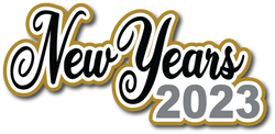 New Years 2023 - Scrapbook Page Title Sticker