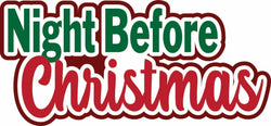 Night Before Christmas - Scrapbook Page Title Sticker