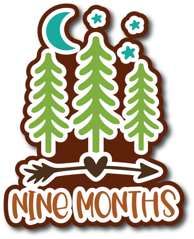 Nine Months - Scrapbook Page Title Sticker
