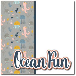 Ocean Fun - Printed Premade Scrapbook Page 12x12 Layout