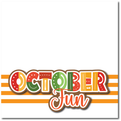 October Fun  - Printed Premade Scrapbook Page 12x12 Layout
