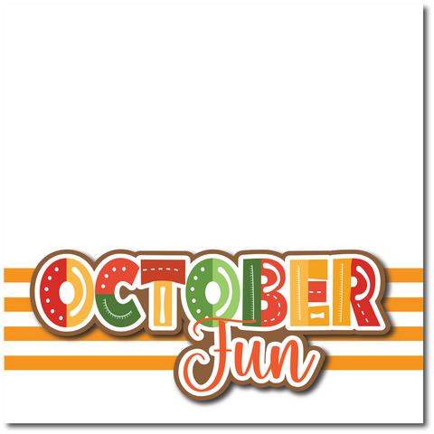 October Fun  - Printed Premade Scrapbook Page 12x12 Layout