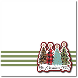 Oh Christmas Tree - Printed Premade Scrapbook Page 12x12 Layout