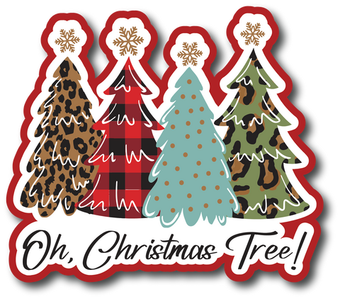 Oh Christmas Tree - Scrapbook Page Title Sticker