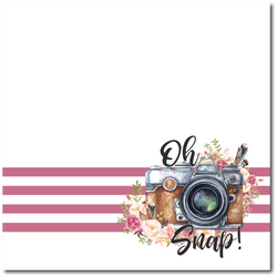 Oh Snap - Printed Premade Scrapbook Page 12x12 Layout