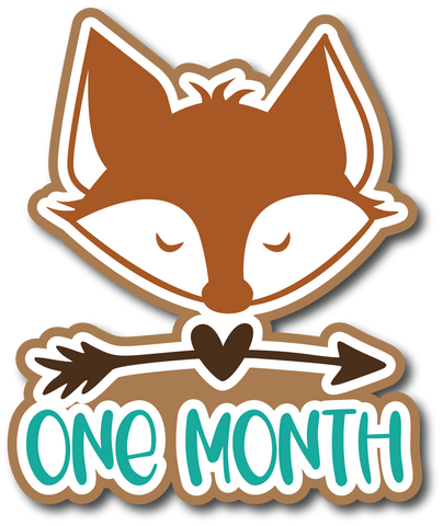 One Month - Scrapbook Page Title Sticker