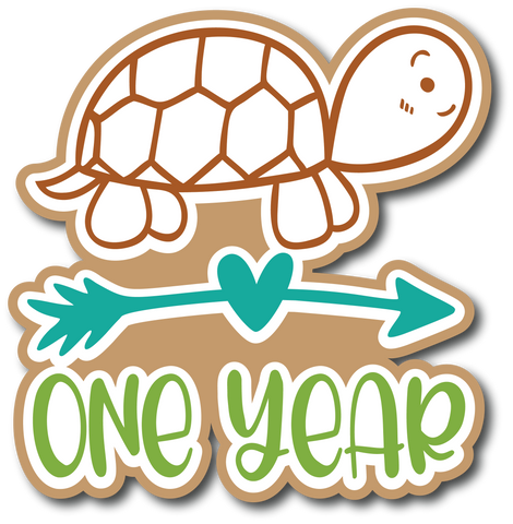 One Year - Scrapbook Page Title Sticker