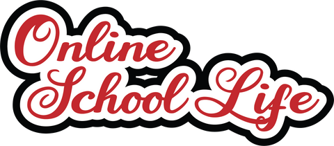 Online School Life - Scrapbook Page Title Sticker
