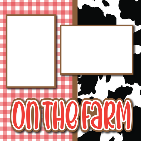 On the Farm - Printed Premade Scrapbook Page 12x12 Layout
