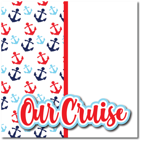 Our Cruise - Printed Premade Scrapbook Page 12x12 Layout