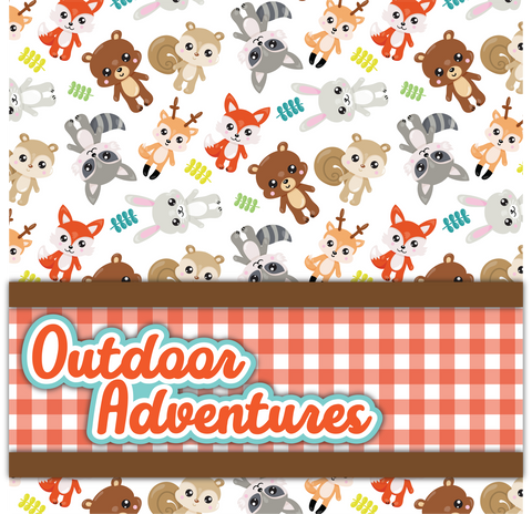 Outdoor Adventures - Printed Premade Scrapbook Page 12x12 Layout