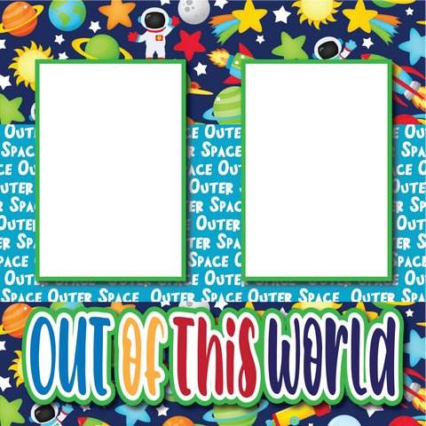 Out of this World - Printed Premade Scrapbook Page 12x12 Layout