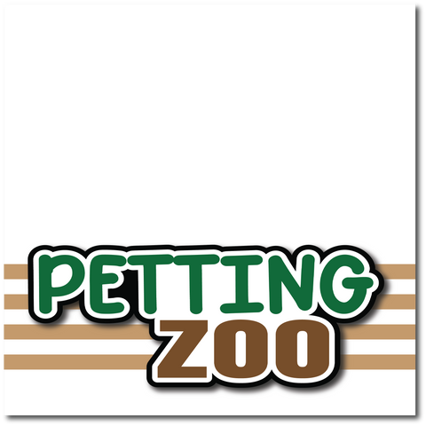 Petting Zoo - Printed Premade Scrapbook Page 12x12 Layout