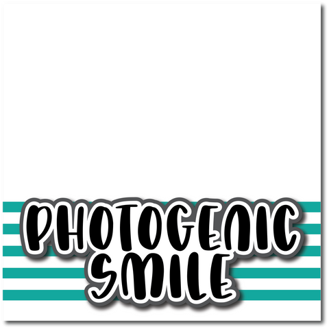 Photogenic Smile - Printed Premade Scrapbook Page 12x12 Layout