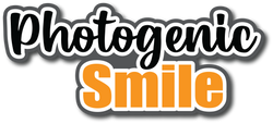 Photogenic Smile  - Scrapbook Page Title Sticker