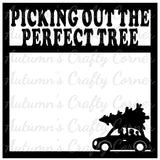 Picking Out the Perfect Tree - Christmas - Scrapbook Page Overlay Die Cut - Choose a Color