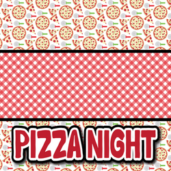 Pizza Night - Printed Premade Scrapbook Page 12x12 Layout