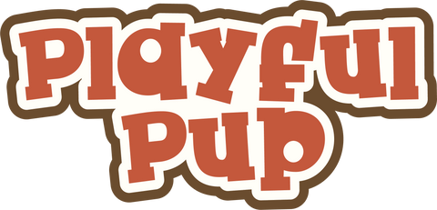 Playful Pup - Scrapbook Page Title Sticker