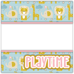 Playtime - Printed Premade Scrapbook Page 12x12 Layout