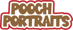 Pooch Portraits - Scrapbook Page Title Sticker