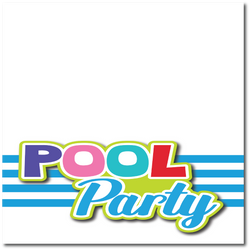 Pool Party - Printed Premade Scrapbook Page 12x12 Layout