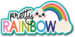 Pretty Rainbow - Scrapbook Page Title Sticker