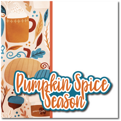 Pumpkin Spice Season - Printed Premade Scrapbook Page 12x12 Layout