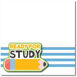 Ready to Study - Printed Premade Scrapbook Page 12x12 Layout