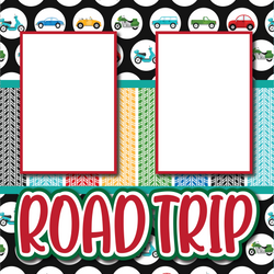 Road Trip - Printed Premade Scrapbook Page 12x12 Layout