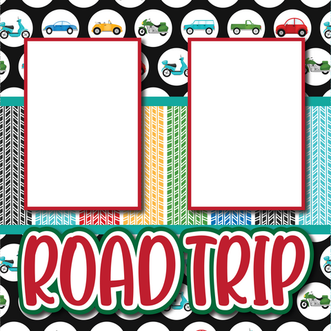 Road Trip - Printed Premade Scrapbook Page 12x12 Layout