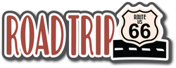 Road Trip - Scrapbook Page Title Sticker