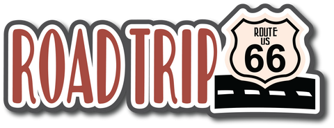 Road Trip - Scrapbook Page Title Sticker