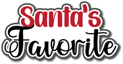 Santa's Favorite - Scrapbook Page Title Sticker