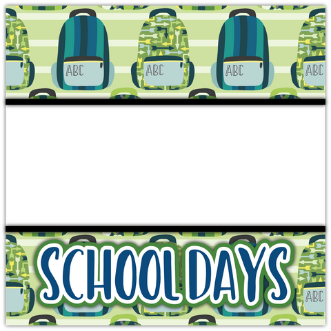 School Days - Boy - Printed Premade Scrapbook Page 12x12 Layout