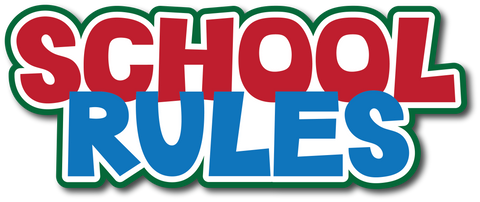 School Rules - Scrapbook Page Title Sticker